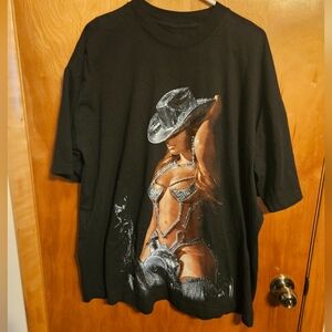 Beyoncé Renaissance World Tour Merch Disco Cowboy Hat T-Shirt Size L